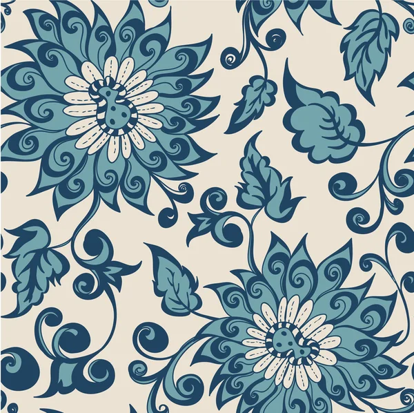 Fundo floral sem costura — Vetor de Stock