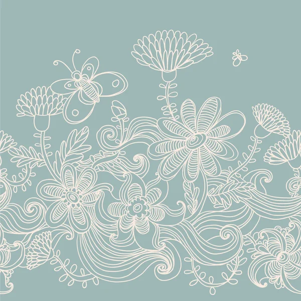 Butterflies and flowers background — Stock Illustration Butterflies and flowers background Royalty Free Stock Vectors