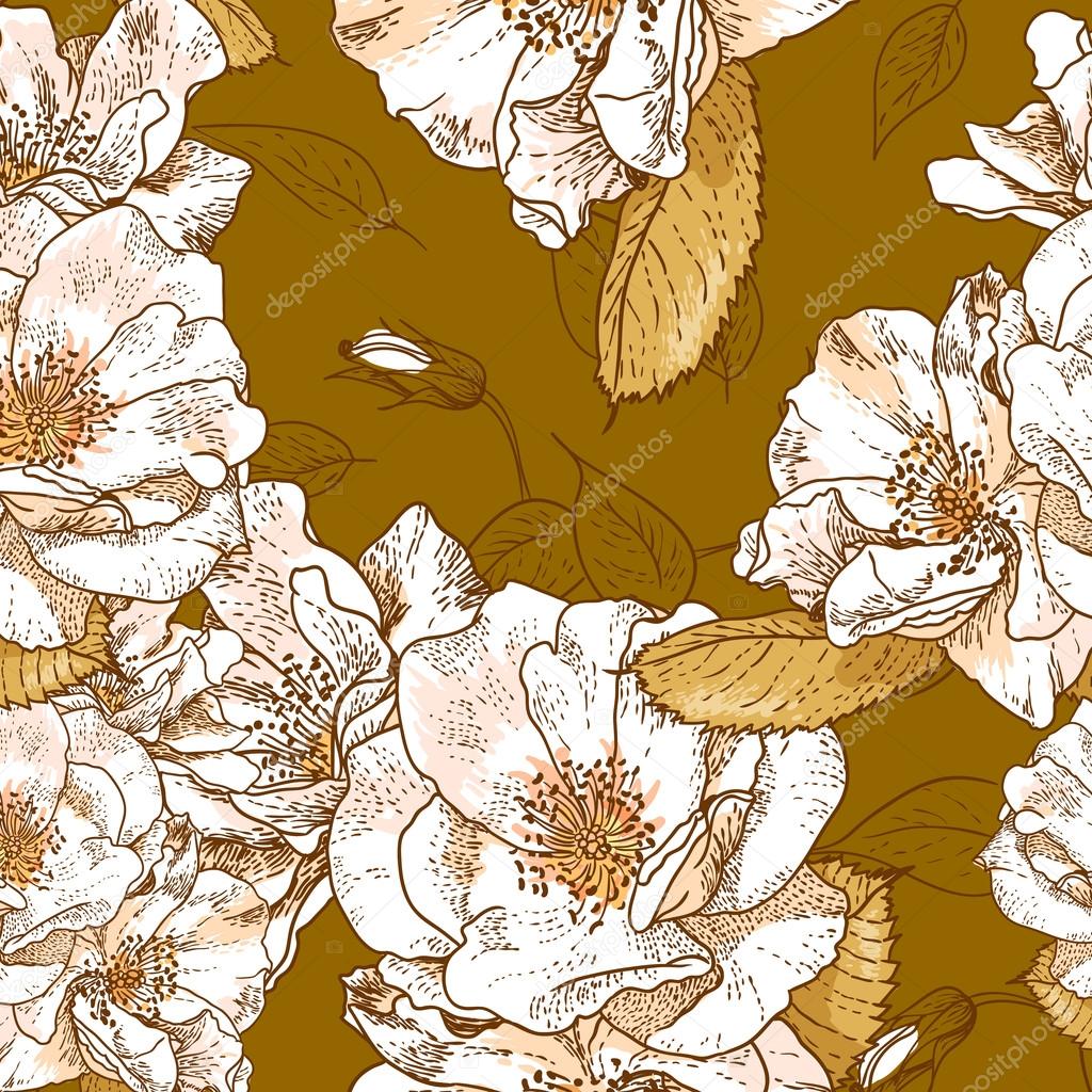 Beautiful seamless floral pattern