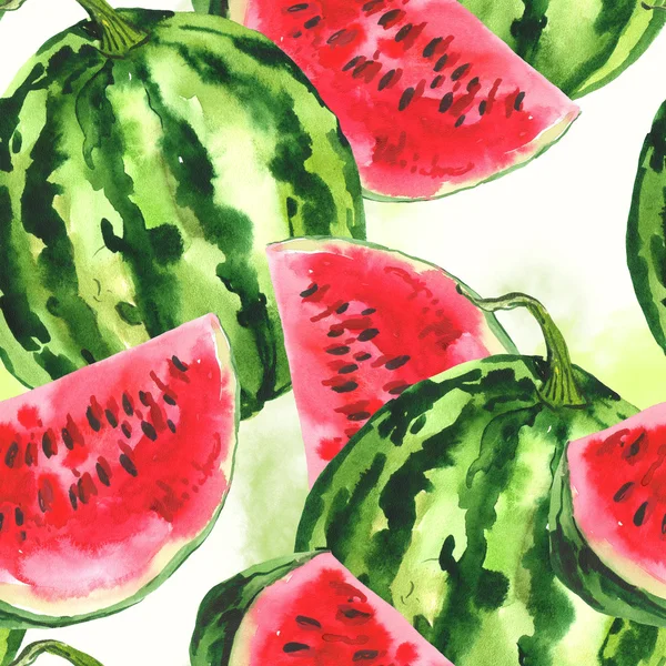 Aquarell Wassermelone Hintergrund — Stockfoto