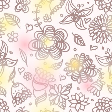 çiçek seamless modeli, çiçekli sonsuz metin ure.