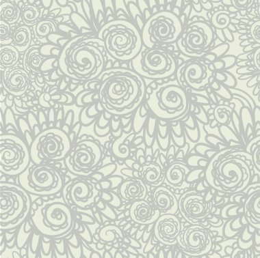 dalgalar ve curl ile sorunsuz çiçek arka plan deseni