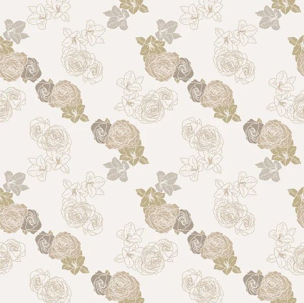 Textura con flores. Fondo con flores — Vector de stock