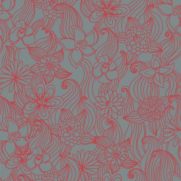 Beautiful Seamless flowers pattern romantic floral wallpaper — Stock Vector