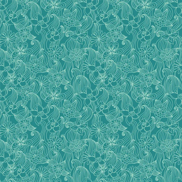 Fond vintage sans couture Fond vectoriel pour le design textile. Papier peint, fond, motif baroque — Image vectorielle