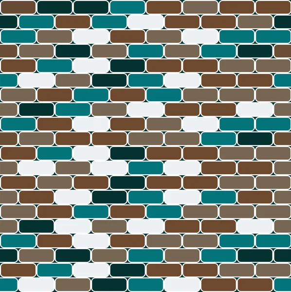 Seamless geometric pattern Seamless colorful brick wall — Stock Vector