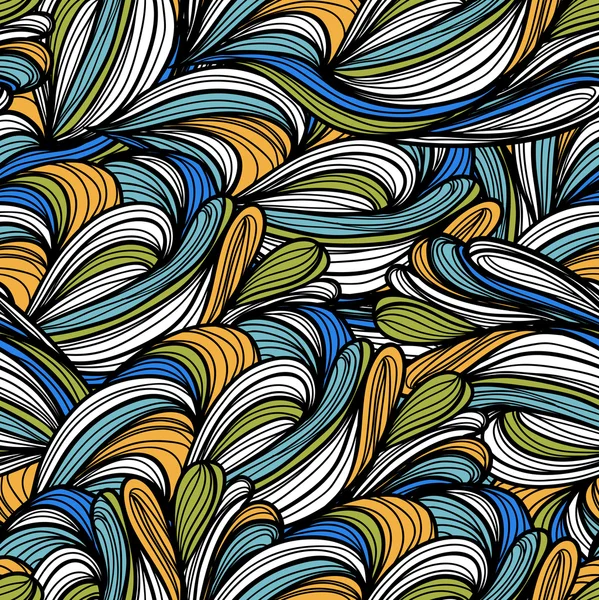 シームレスな抽象的なパターン、波背景壁紙 — ストックベクタ