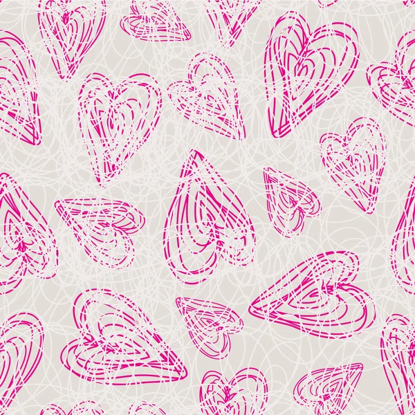 Valentine seamless hearts pattern Wallpaper, background with hearts — Stock Vector