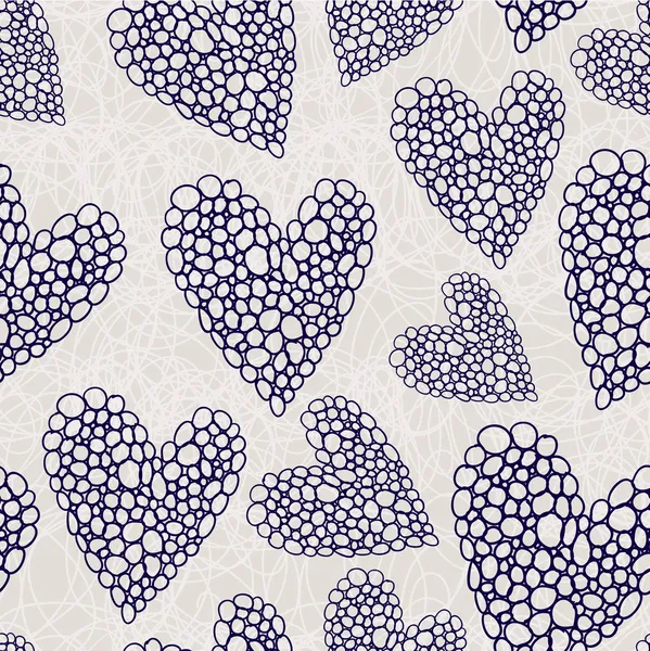 Valentine seamless hearts pattern Wallpaper, background with hearts — Stock Vector