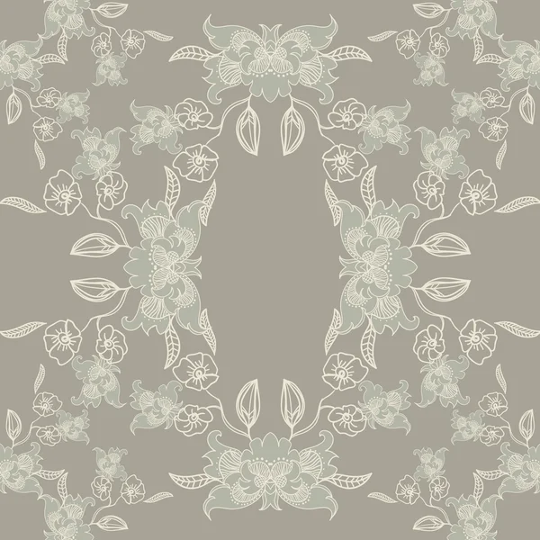 Seamless vintage background Vector background for textile design. Wallpaper, background, baroque pattern — Stock Vector