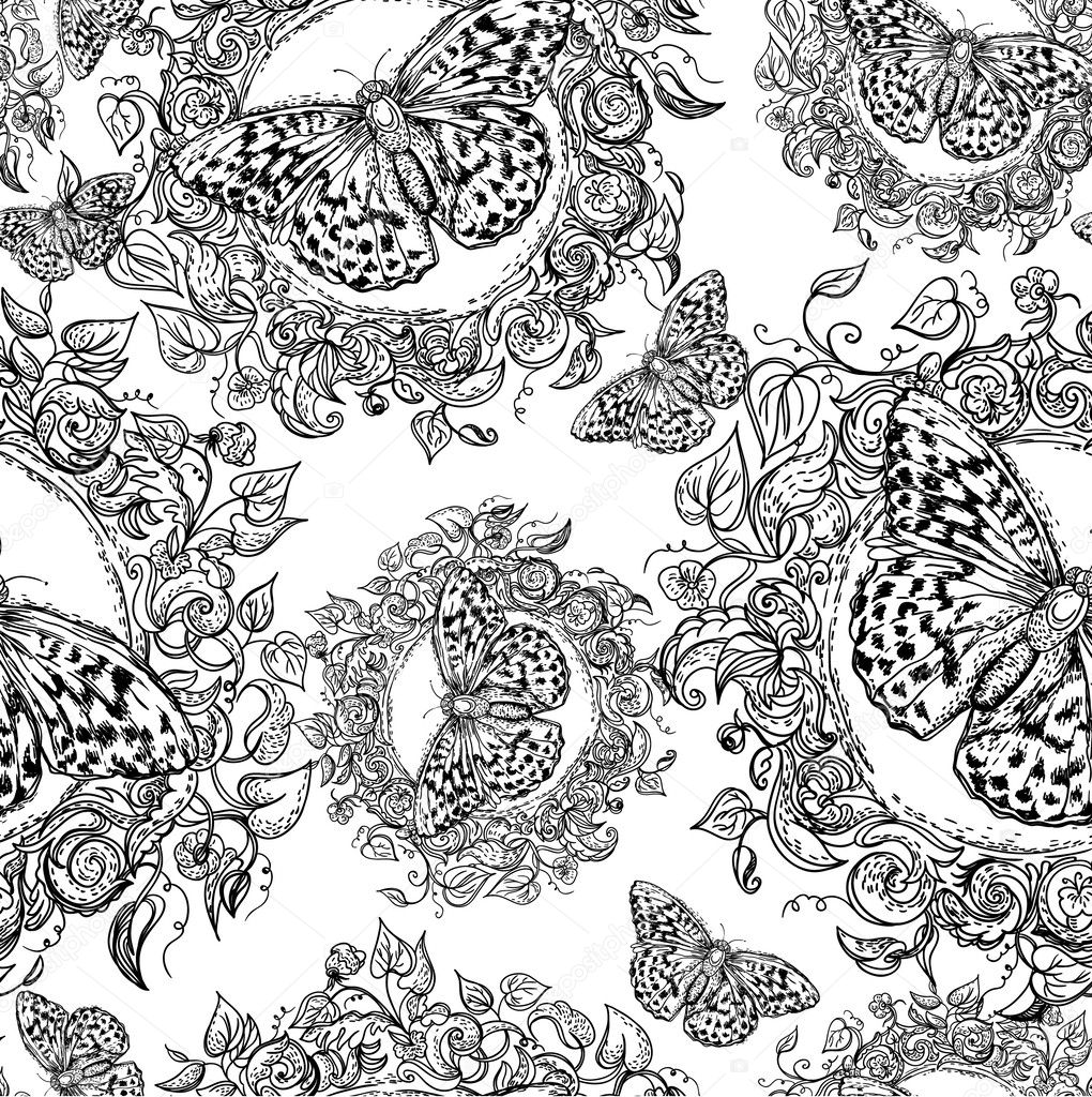 Floral seamless pattern, endless texture with flowers.