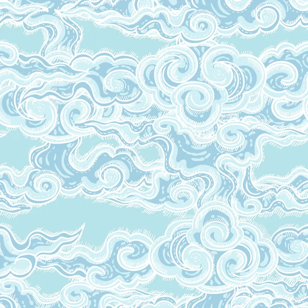 波とのシームレスなパターン — ストックベクタ