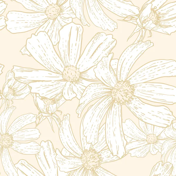 Nahtlose Vintage floralen Hintergrund — Stockvektor
