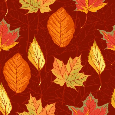 Yapraklı kusursuz desen