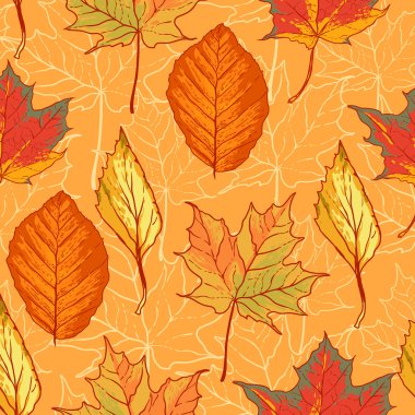 Yapraklı kusursuz desen