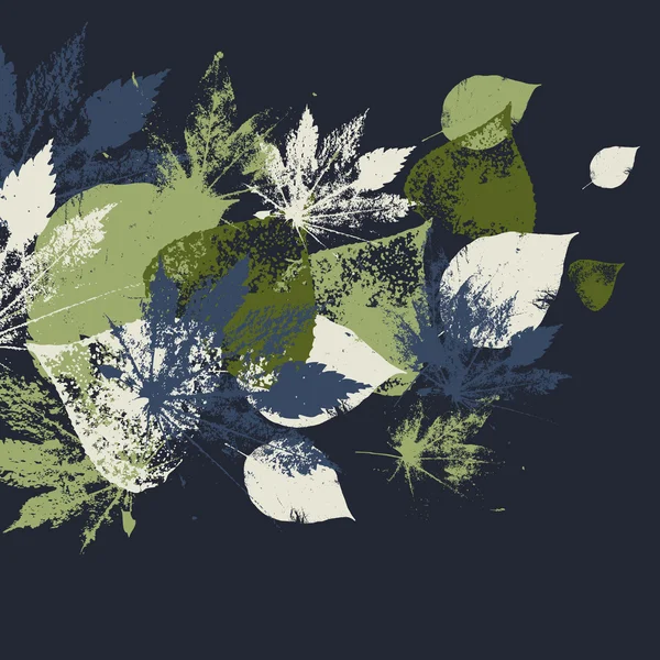 Motif abstrait sans couture avec des feuilles — Image vectorielle