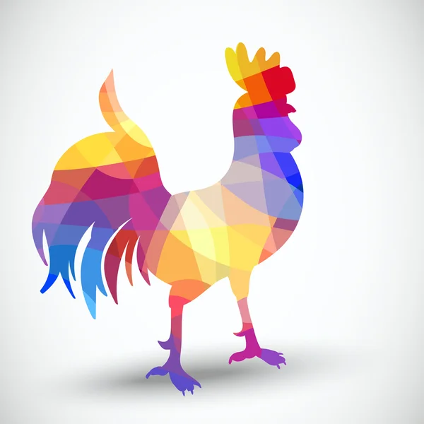 Abstract rooster van geometrische vormen — Stockvector