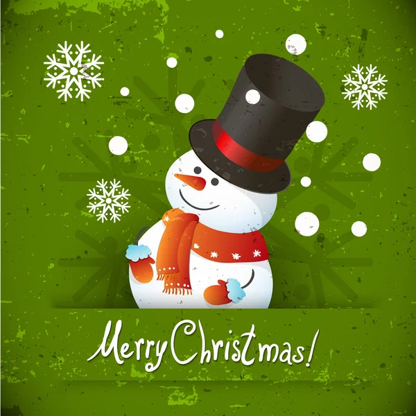 Snowman illustration for Christmas design. — Stock Vector