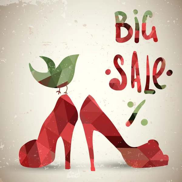 geometrik ayakkabı ile şık arka plan.