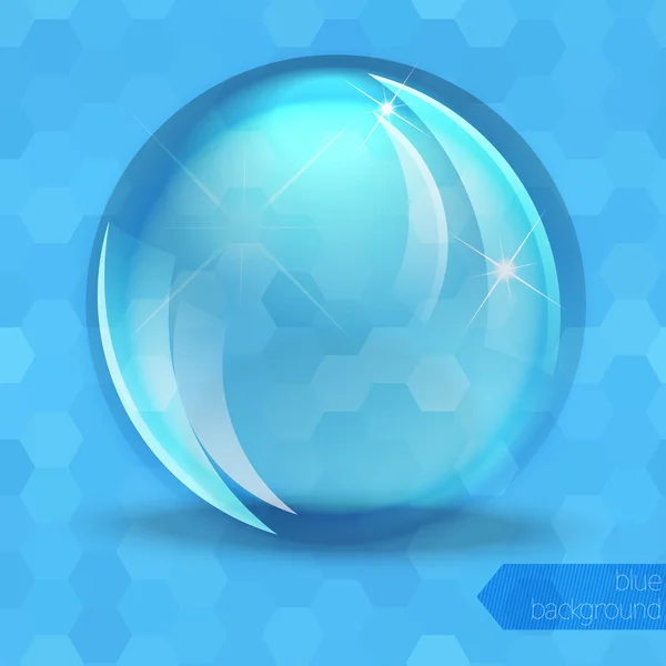 Esfera brilhante de vidro — Vetor de Stock