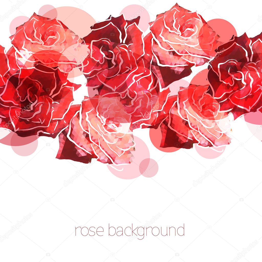 Rose background. Floral abstract pattern