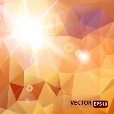 Retro üçgen arka sunburst parlama ile