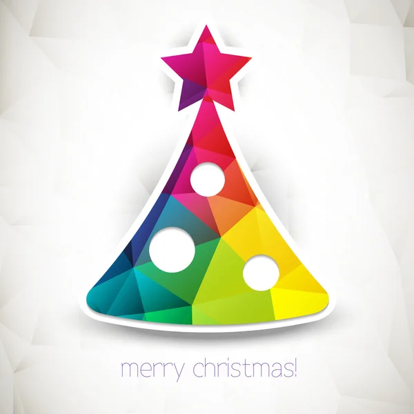Triangle Christmas tree vector background — Stock Vector