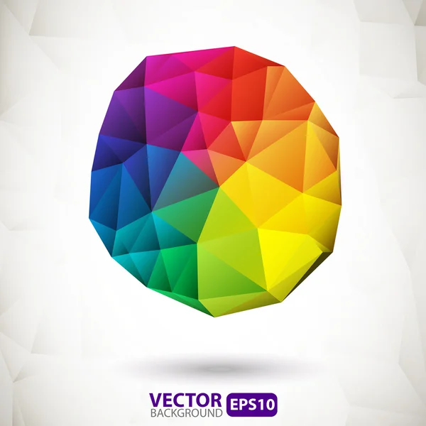 Elemento di progettazione vettoriale a sfera poligonale — Vettoriale Stock