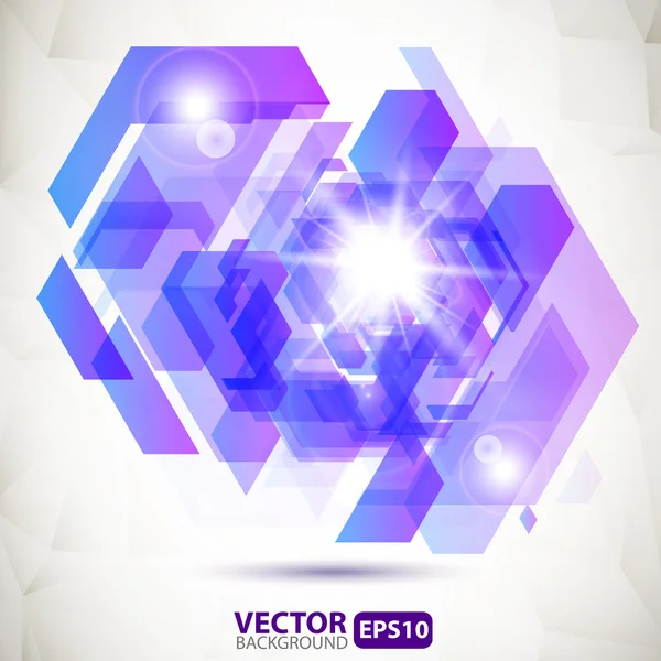 Fundo geométrico abstrato com explosão — Vetor de Stock