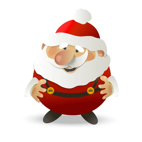 Santa Claus sobre fondo blanco . — Vector de stock