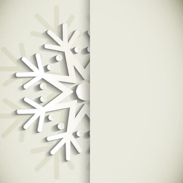 New Year snowflakes Vector greeting card — Stock Vector