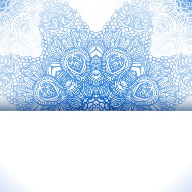 yuvarlak dantel arka plan mavi kış