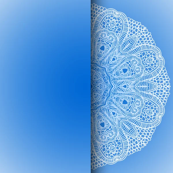 Blå vintern runda spetsar bakgrund — Stock vektor