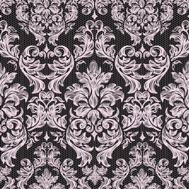 Baroque seamless vintage lace background clipart
