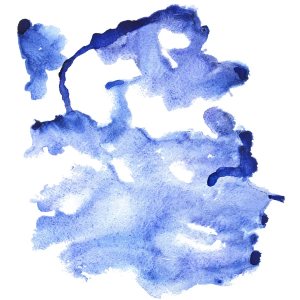 Blauer Aquarell abstrakter Hintergrund — Stockfoto