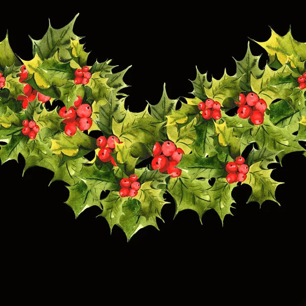 Christmas holly pozadí — Stock fotografie