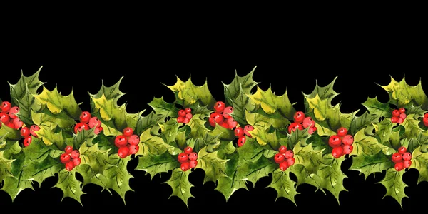 Christmas holly pozadí — Stock fotografie