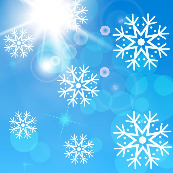 New Year snowflakes background — Stock Vector