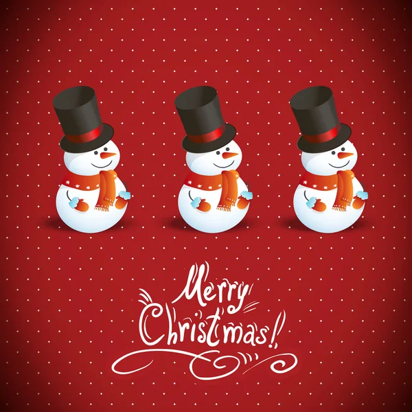 Ilustración muñeco de nieve para diseño de Navidad . — Vector de stock