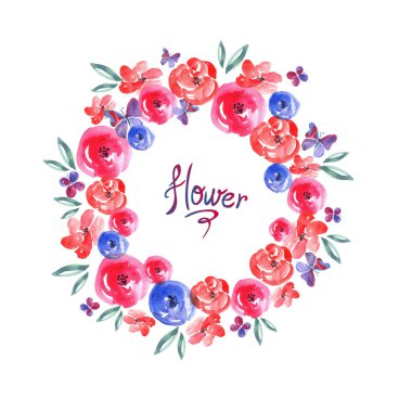 çerçeve çiçek, davetiye kartı skeç