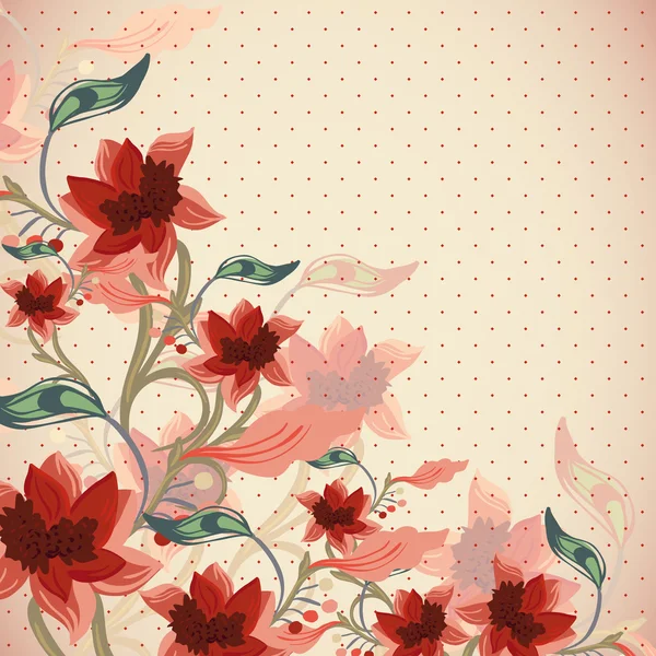 Fundo floral bonito — Vetor de Stock