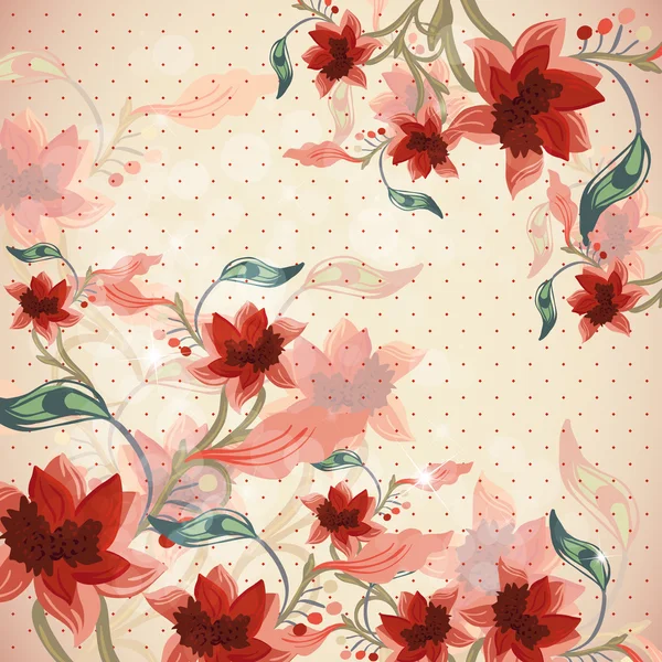 Hermoso fondo floral — Vector de stock