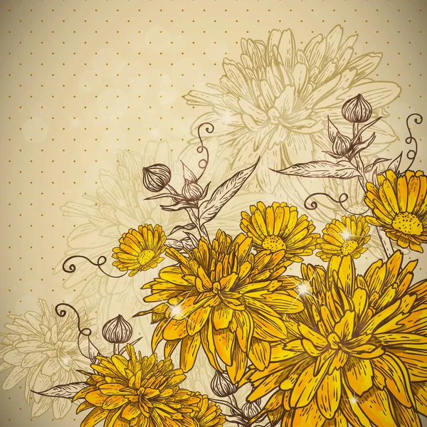 美しい花の背景 — ストックベクタ