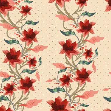 Vintage çiçek sorunsuz arka plan