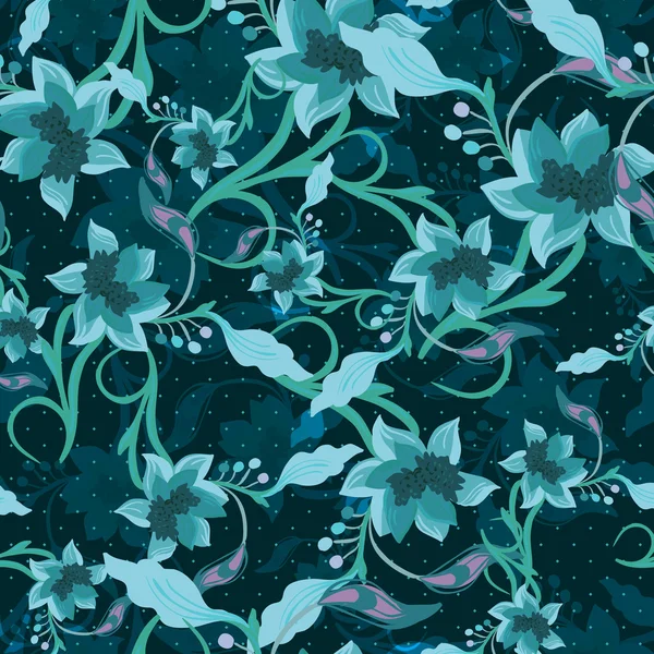 Fondo floral vintage sin costuras — Archivo Imágenes Vectoriales