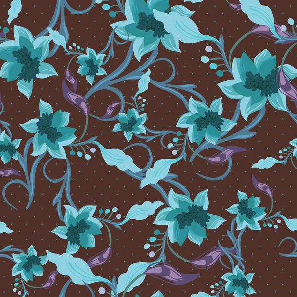 Vintage floral naadloze achtergrond — Stockvector