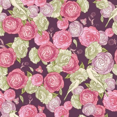 Gül sorunsuz geçmiş kuşlar ile