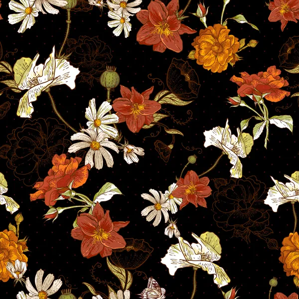 güzel sorunsuz vintage çiçek arka plan