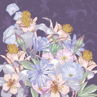 kır çiçekleri ile yaz arka plan.