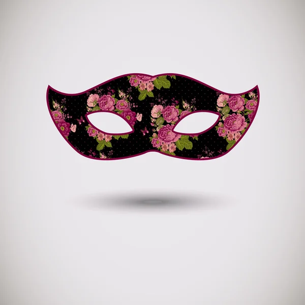Maski karnawałowe kwiatowy wzór — Wektor stockowy